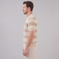 Herren Strickpoloshirt mit offenem Kragen | Timo