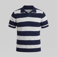 Herren Strickpoloshirt mit offenem Kragen | Timo