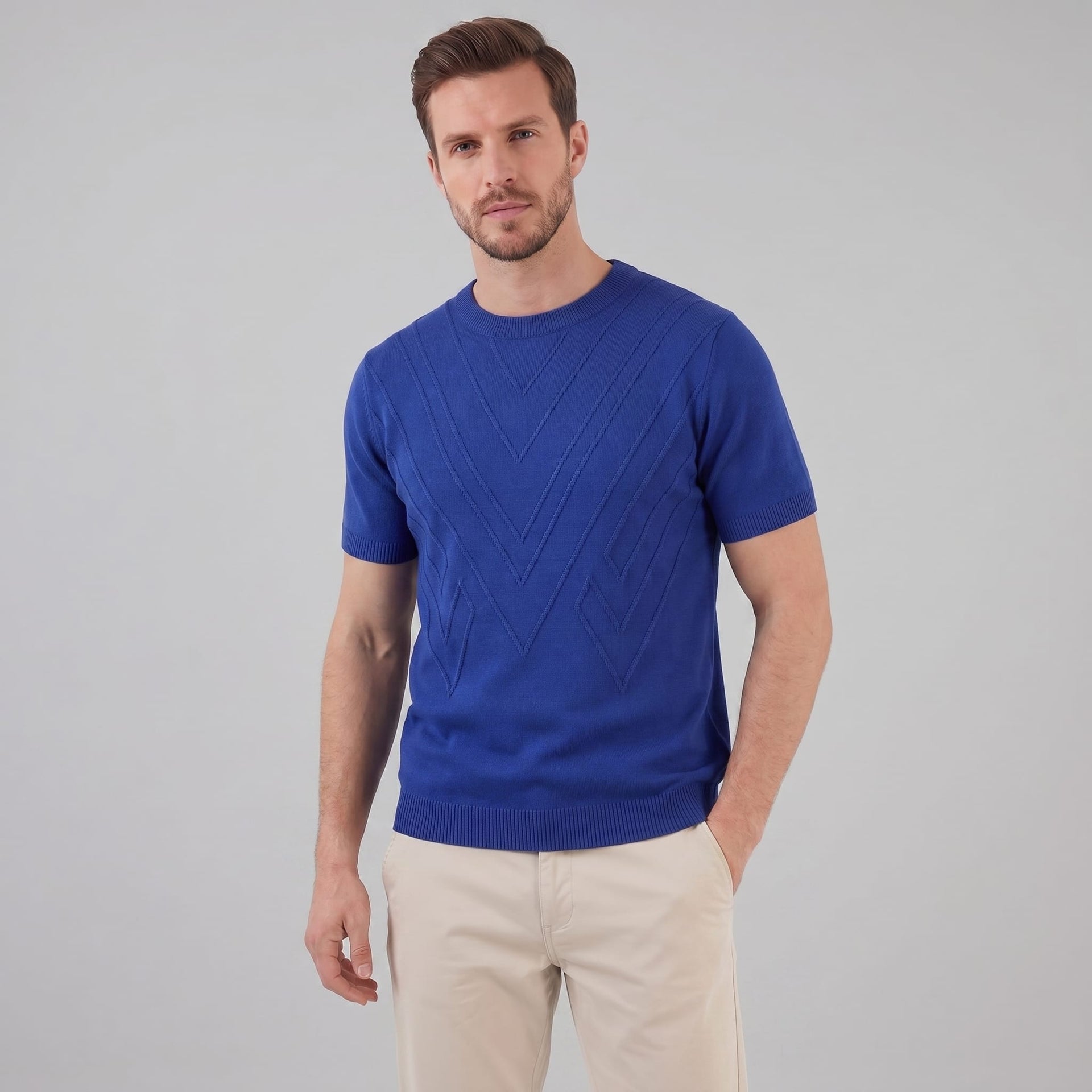 Herren Strickshirt mit Chevronmuster | Klaus