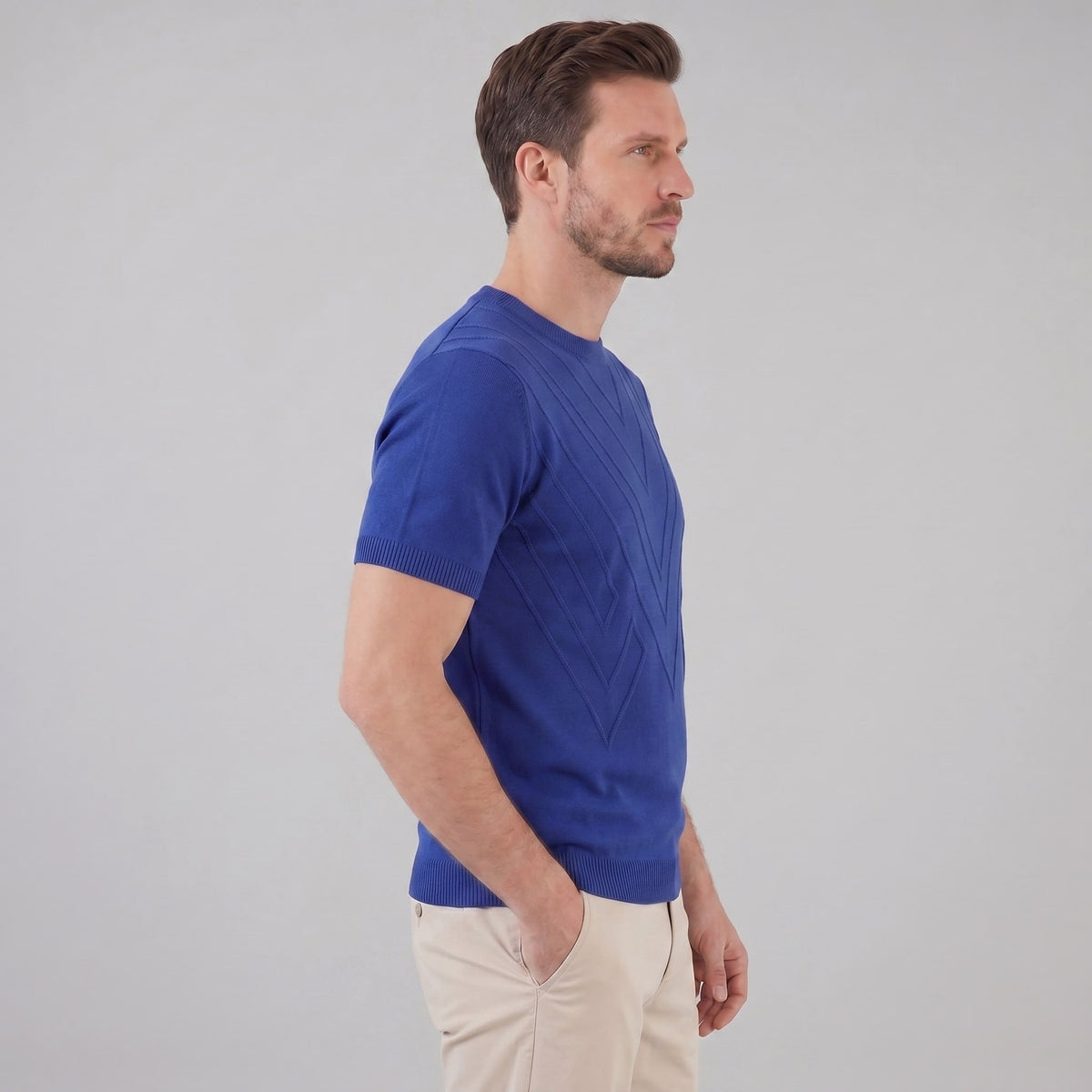 Herren Strickshirt mit Chevronmuster | Klaus_22