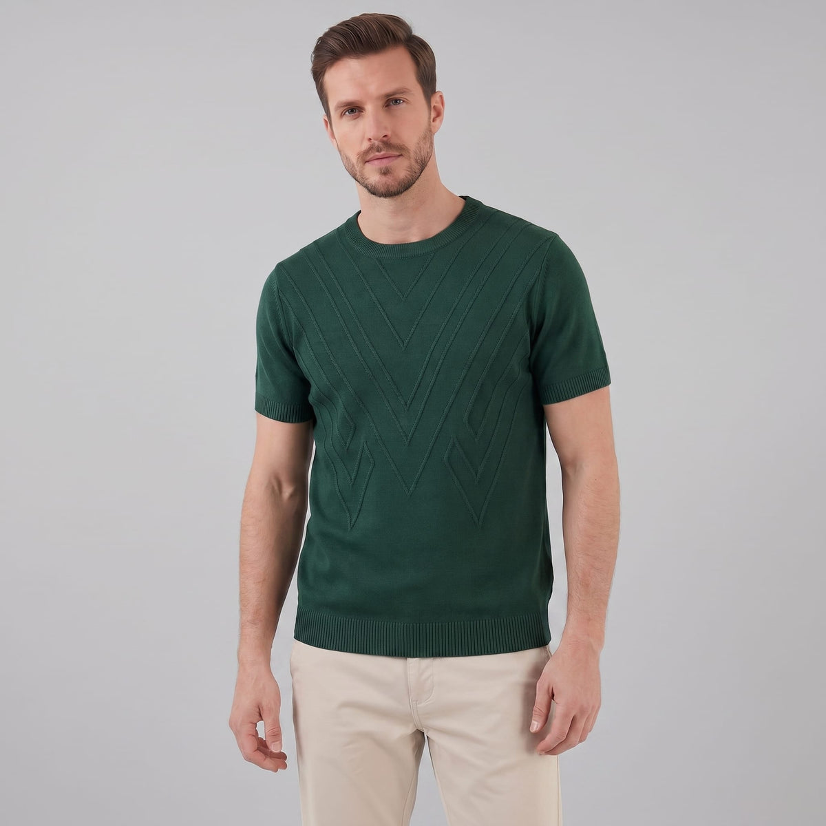 Herren Strickshirt mit Chevronmuster | Klaus