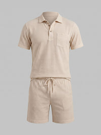 Herren Waffelstrick-Set mit Poloshirt | Eberhard