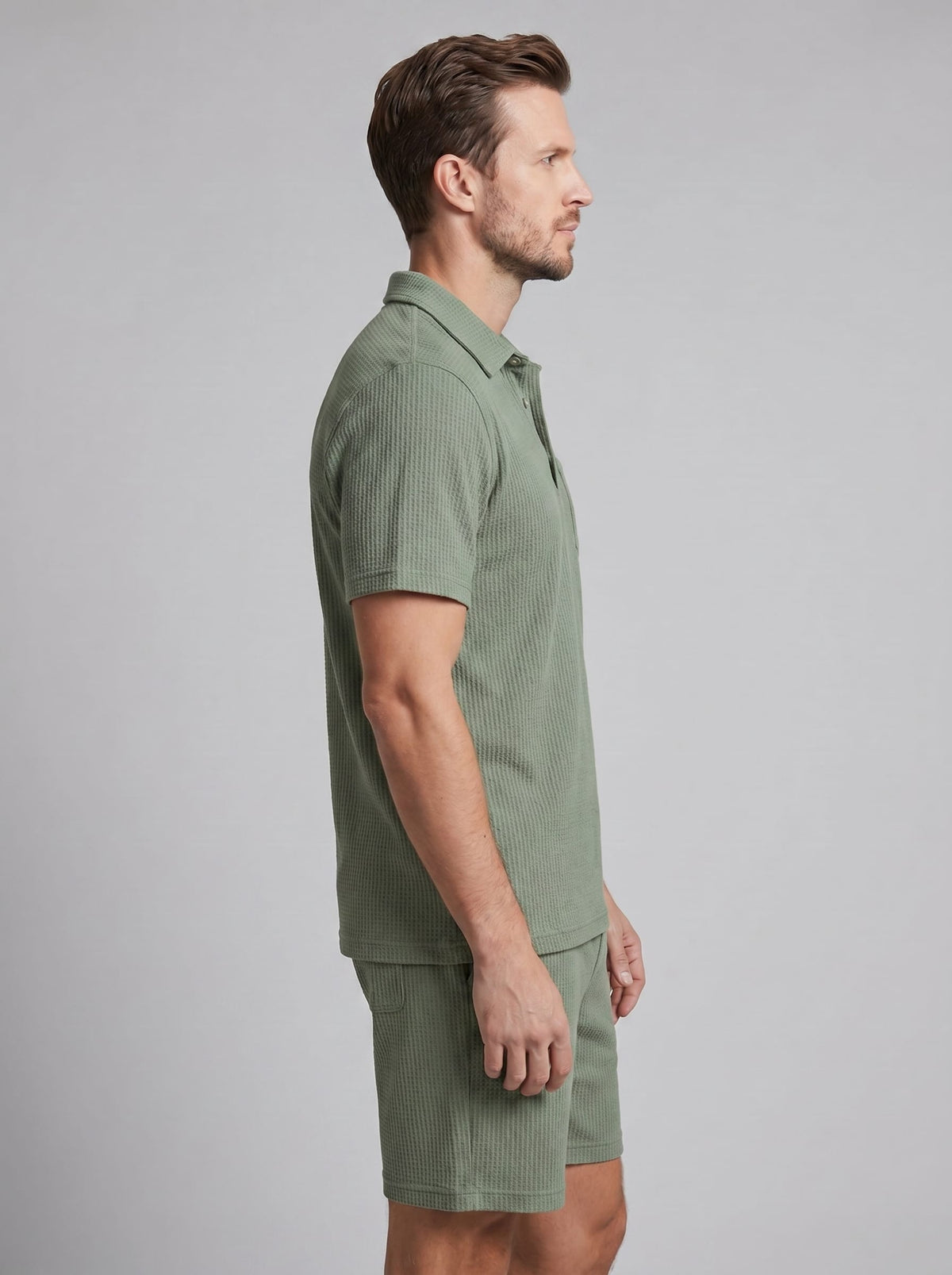Herren Waffelstrick-Set mit Poloshirt | Eberhard