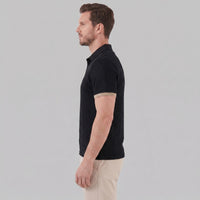 Herren Strickpolo mit Rautenmuster und Kontrastdetails | Peter
