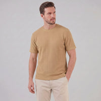 Herren T-Shirt Waffelstrick mit Rundhalsausschnitt | Eckehard