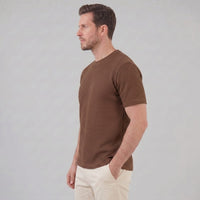 Herren T-Shirt Waffelstrick mit Rundhalsausschnitt | Eckehard