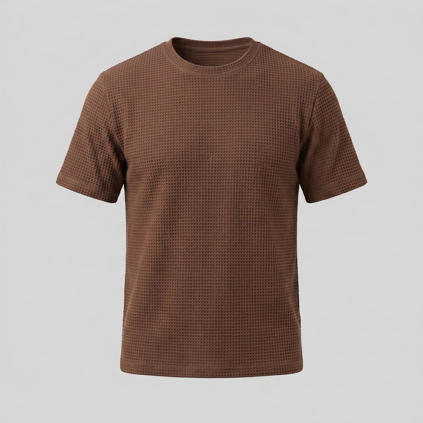 Herren T-Shirt Waffelstrick mit Rundhalsausschnitt | Eckehard_4