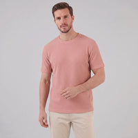 Herren T-Shirt Waffelstrick mit Rundhalsausschnitt | Eckehard