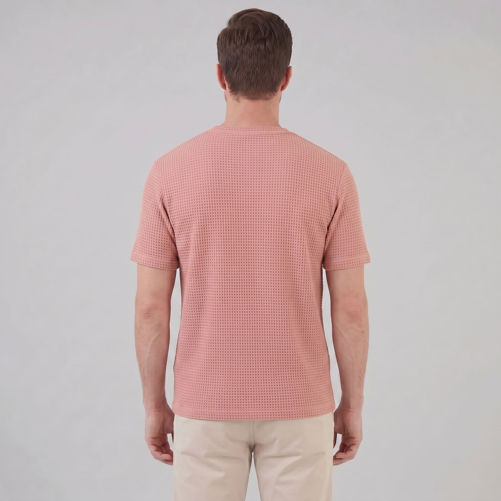 Herren T-Shirt Waffelstrick mit Rundhalsausschnitt | Eckehard