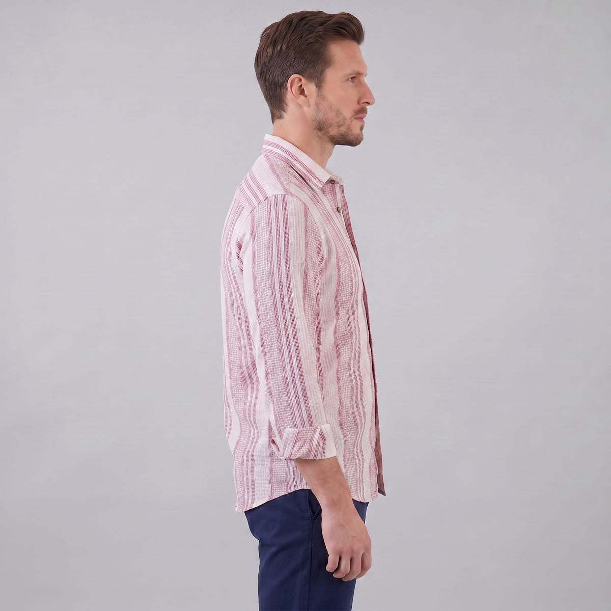 Herren Streifenhemd aus Leinenmischung Regular Fit | Konstantin_16