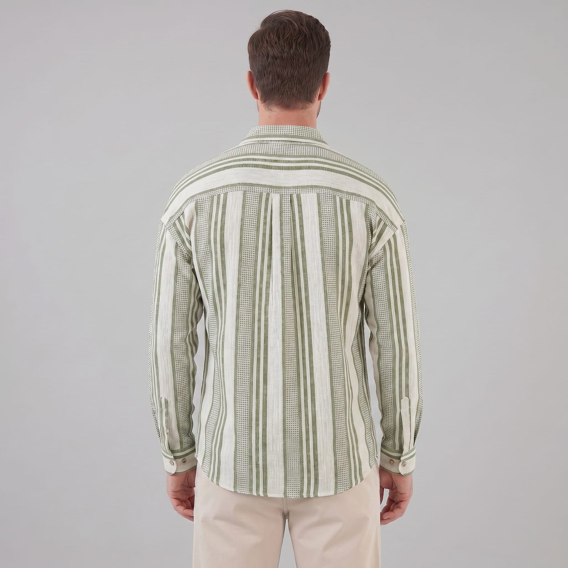 Herren Streifenhemd aus Leinenmischung Regular Fit | Konstantin