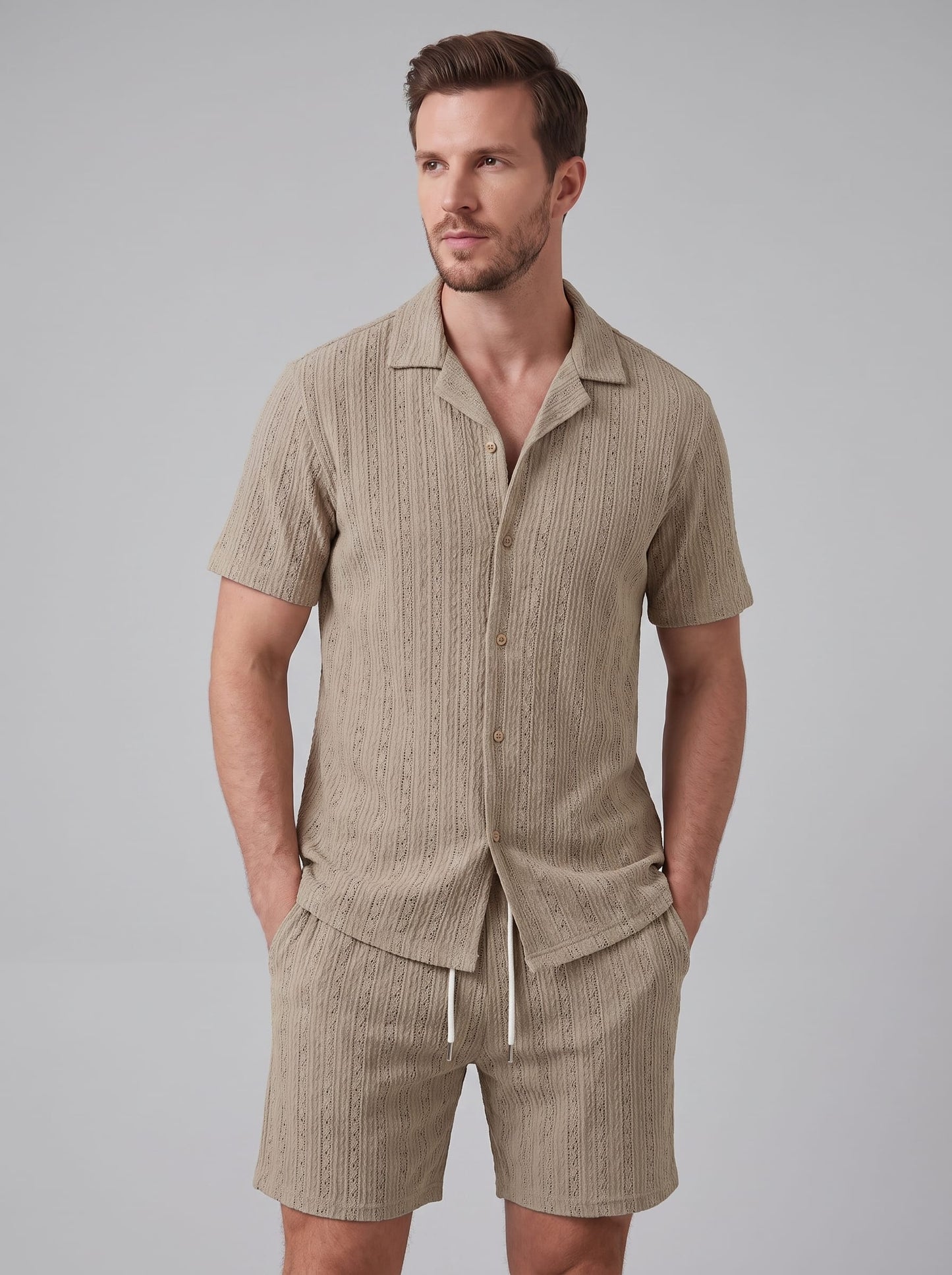 Herren Strickset mit Kubakragen | Björn_43