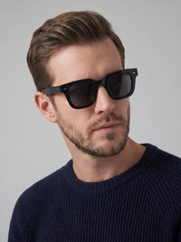 Herren Sonnenbrille eckig mit dunklen Gläsern | Hasso