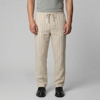 Herren Leinenhose mit Streifen und Kordelzug | Arnulf