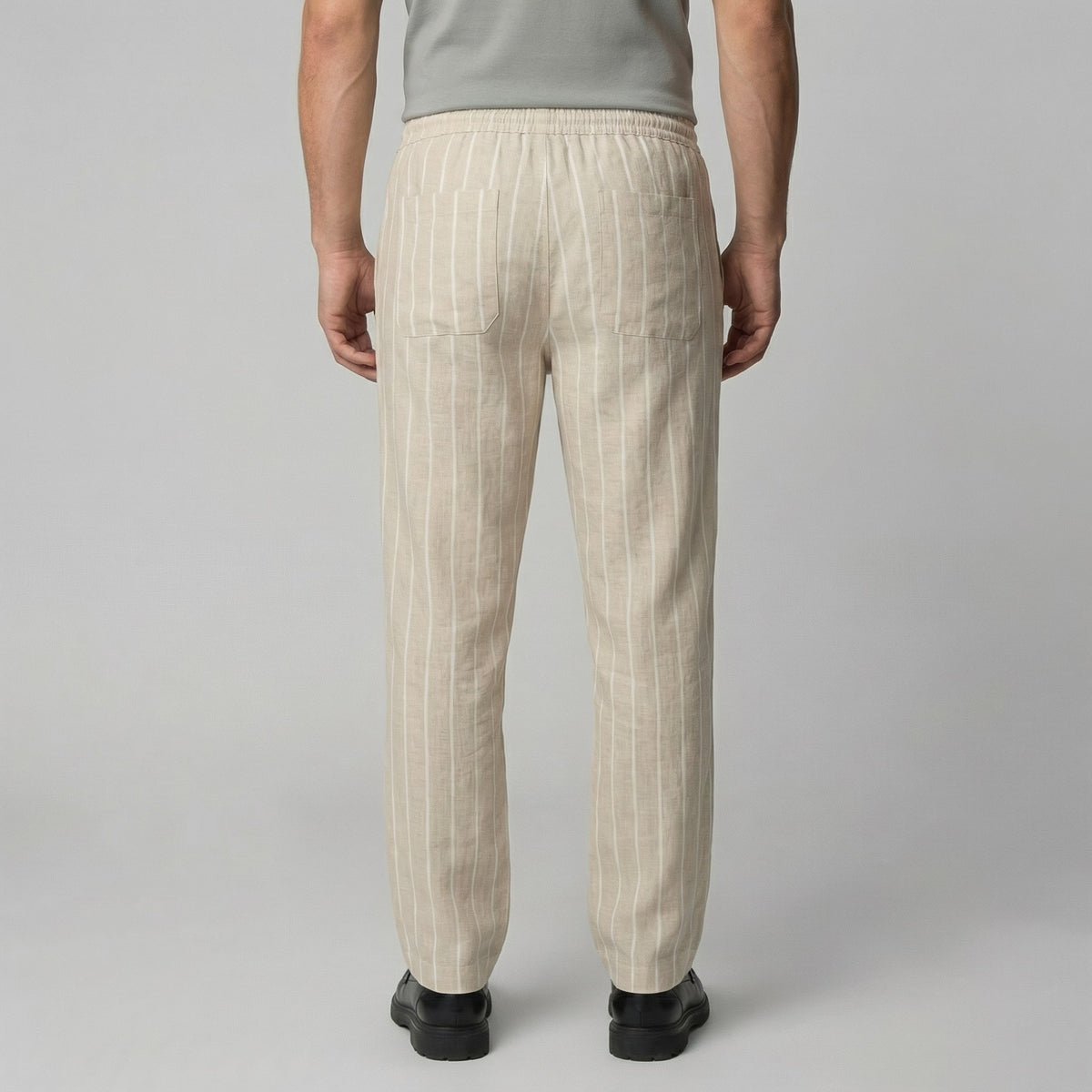 Herren Leinenhose mit Streifen und Kordelzug | Arnulf_3