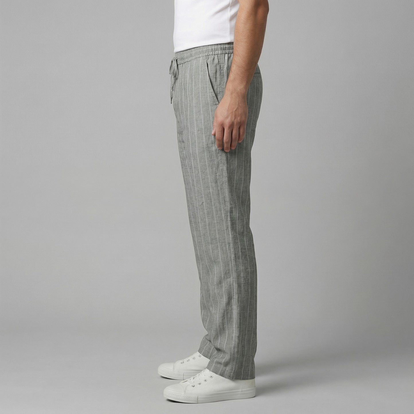 Herren Leinenhose mit Streifen und Kordelzug | Arnulf_8