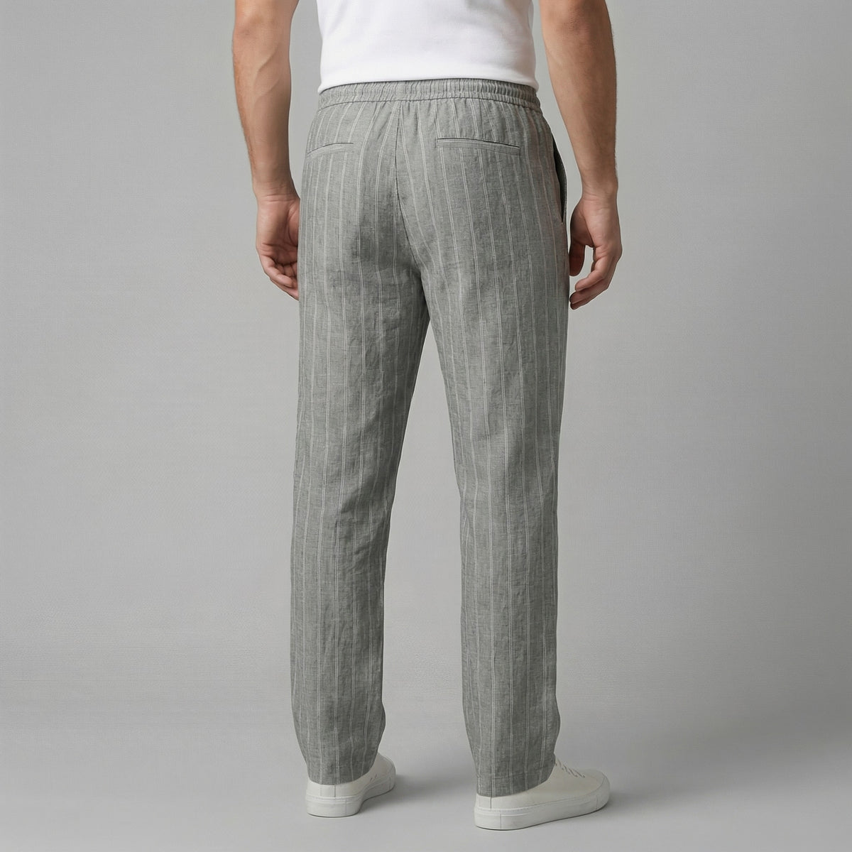 Herren Leinenhose mit Streifen und Kordelzug | Arnulf_9