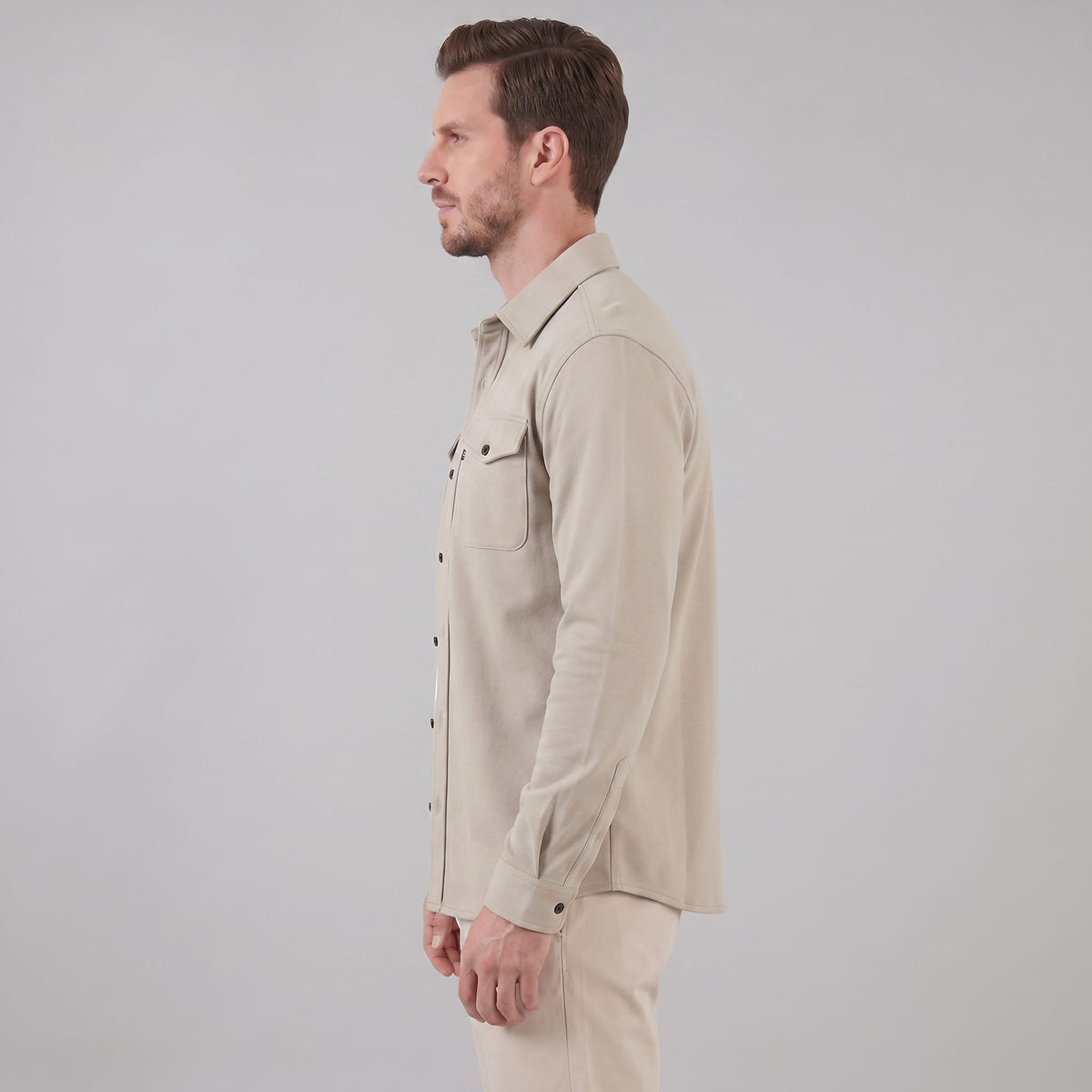 Herren Baumwoll-Overshirt mit Brusttaschen | Gerrit