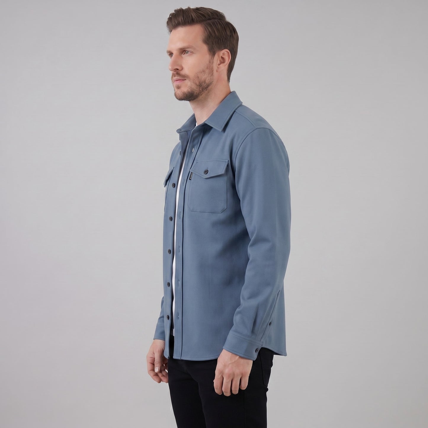 Herren Baumwoll-Overshirt mit Brusttaschen | Gerrit_14