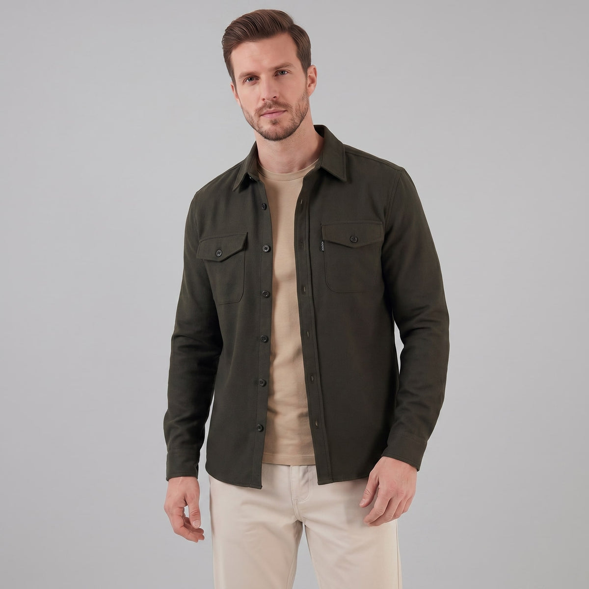 Herren Baumwoll-Overshirt mit Brusttaschen | Gerrit_16