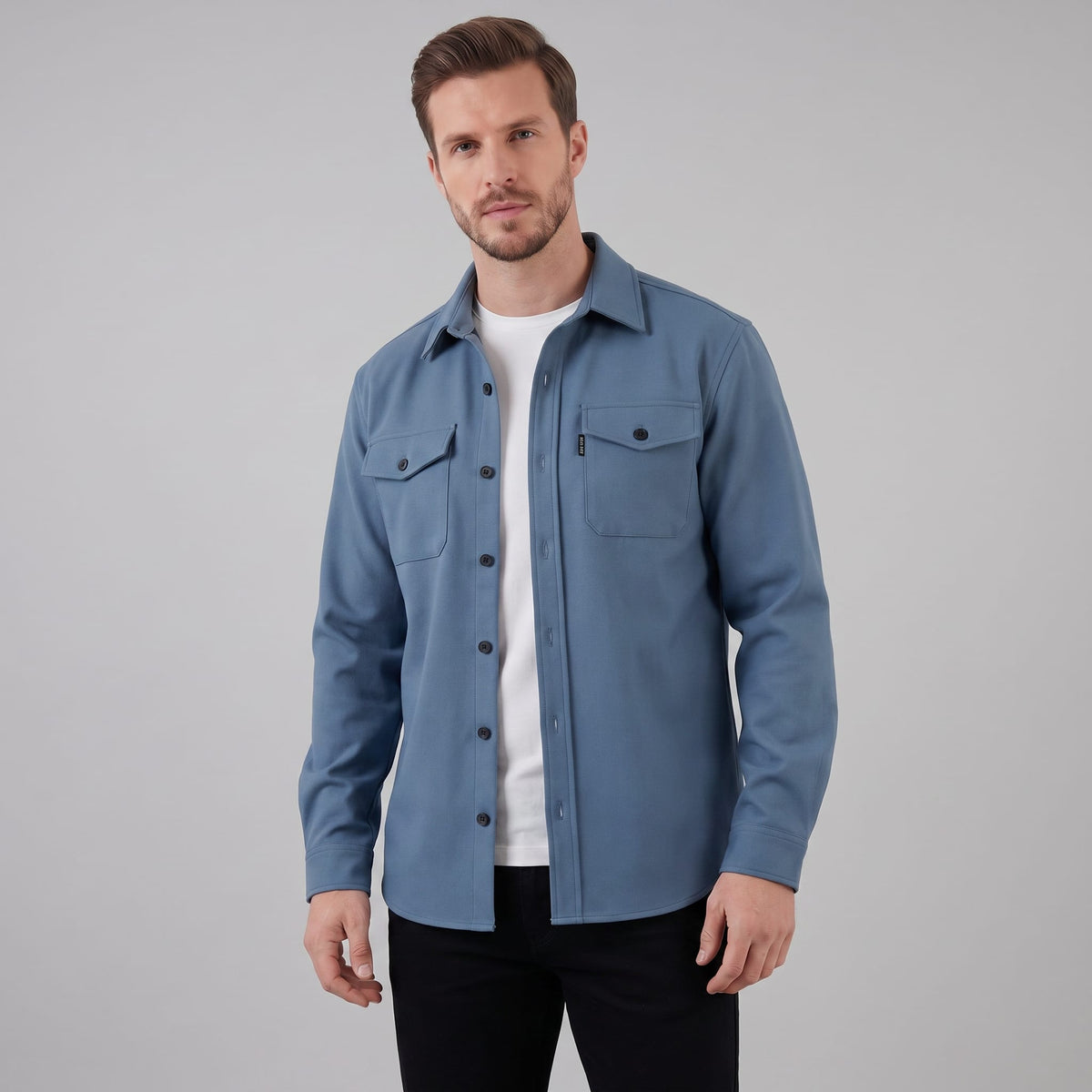 Herren Baumwoll-Overshirt mit Brusttaschen | Gerrit