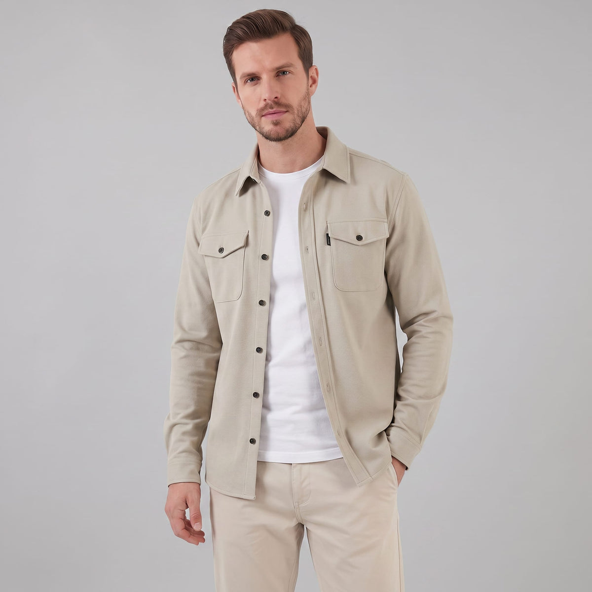 Herren Baumwoll-Overshirt mit Brusttaschen | Gerrit_7