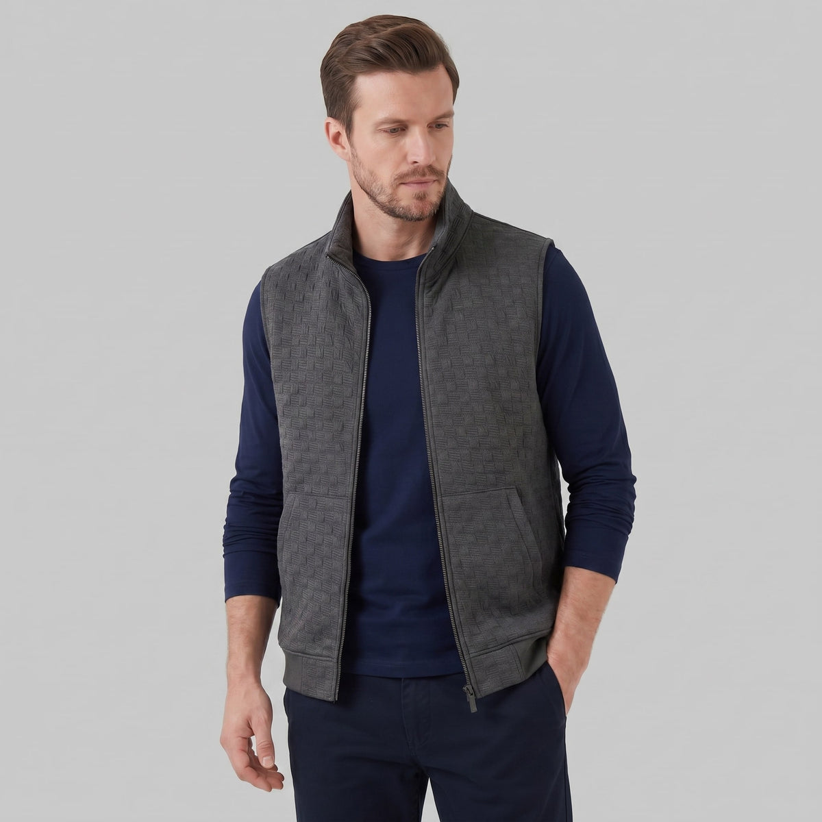Herren Strickweste mit Stehkragen | Alfons