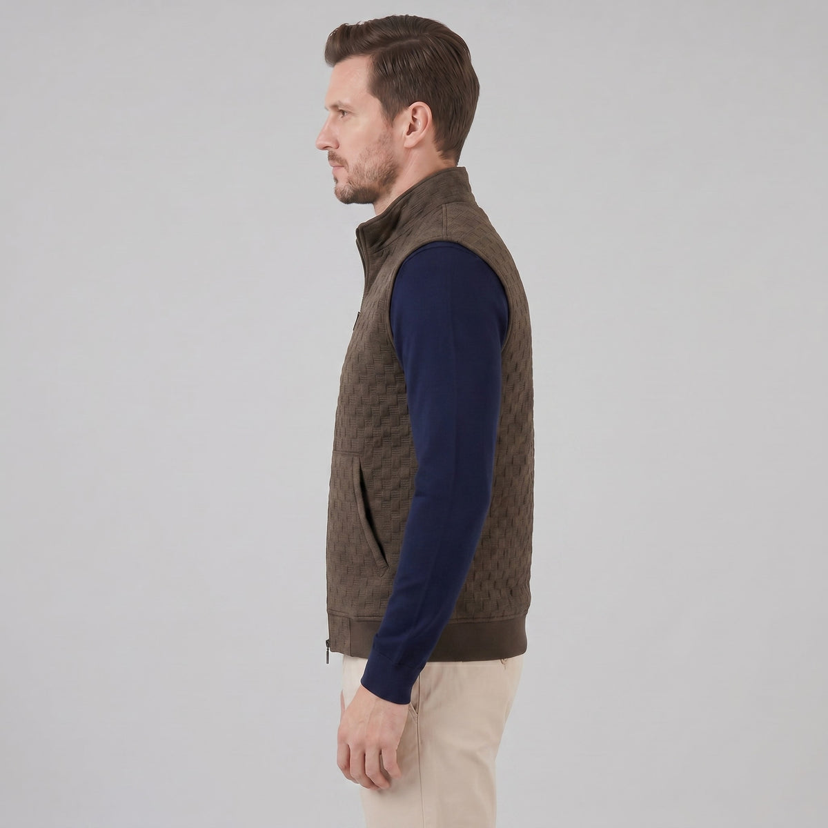 Herren Strickweste mit Stehkragen | Alfons_12