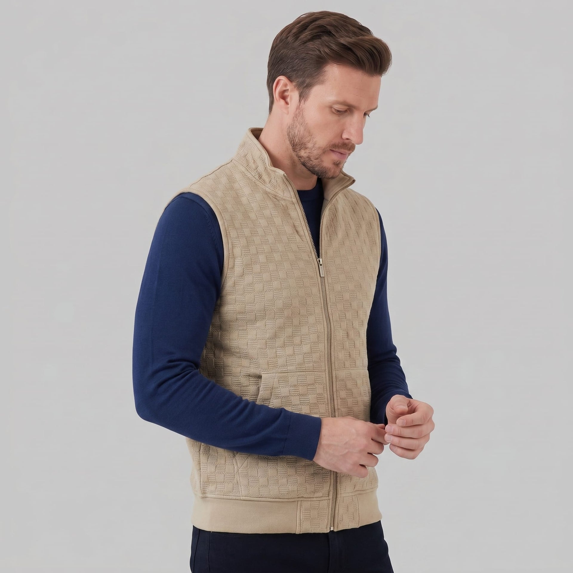 Herren Strickweste mit Stehkragen | Alfons