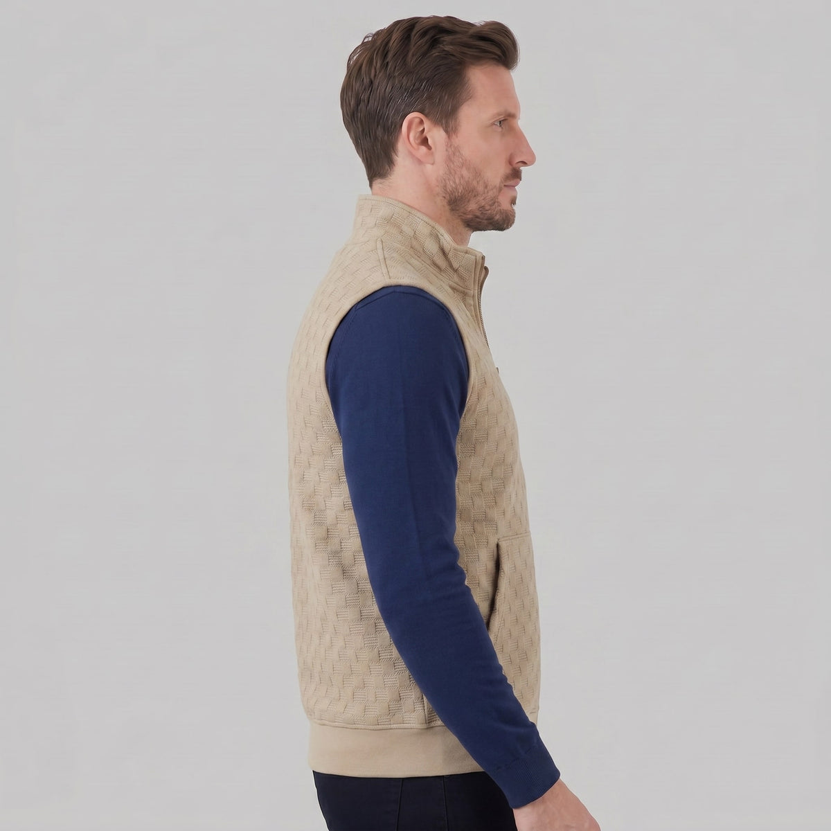 Herren Strickweste mit Stehkragen | Alfons_7