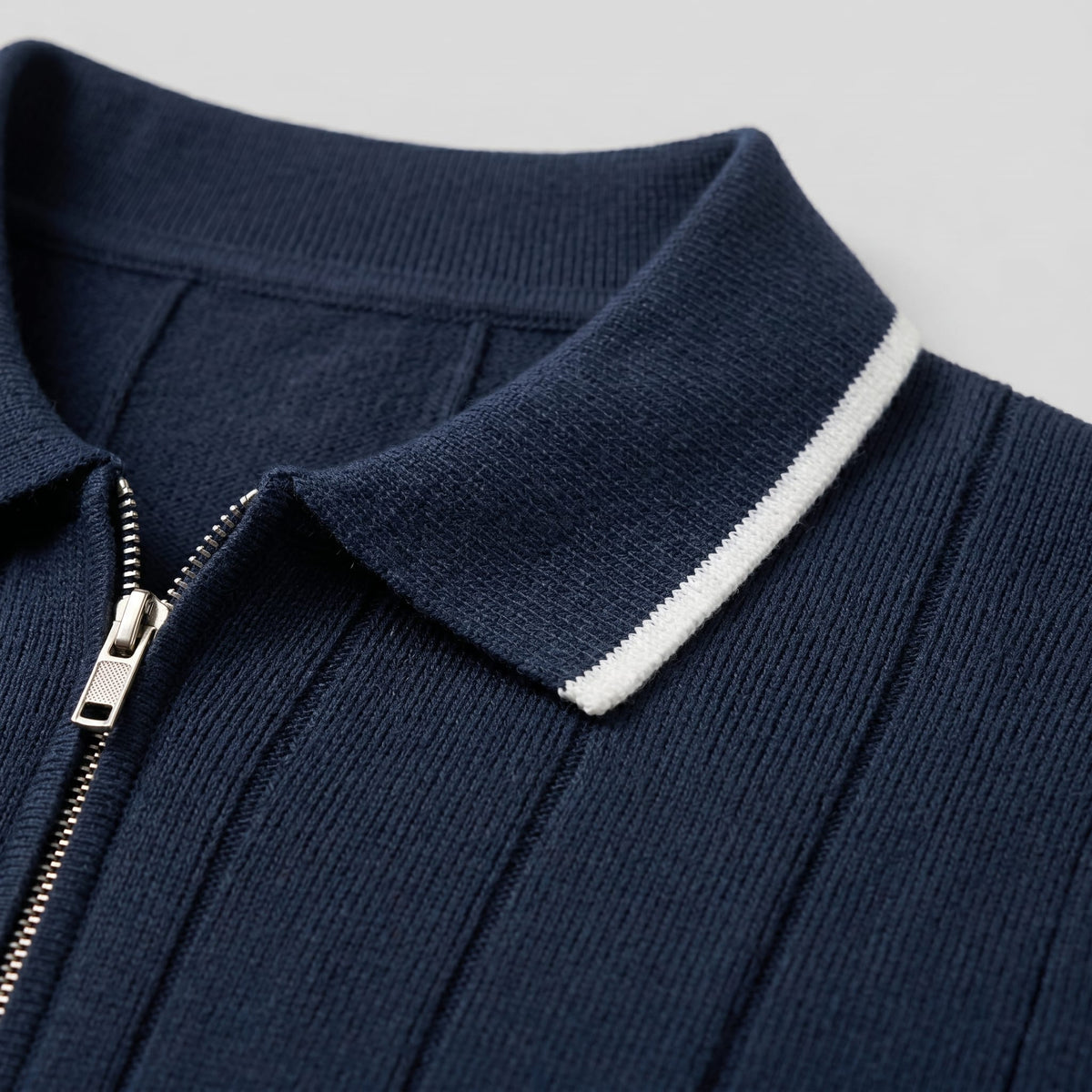 Herren Strickpolo mit Reißverschluss Slim Fit | Quirin_10