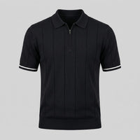 Herren Strickpolo mit Reißverschluss Slim Fit | Quirin
