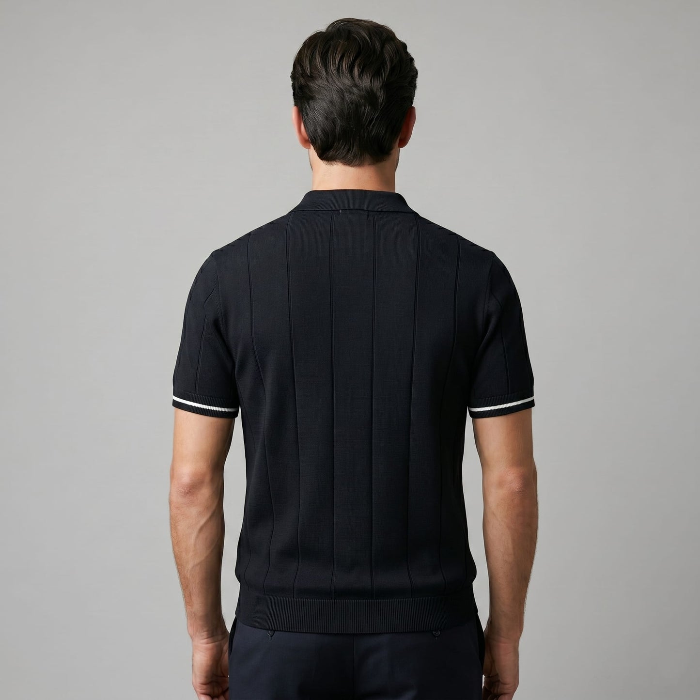 Herren Strickpolo mit Reißverschluss Slim Fit | Quirin_14