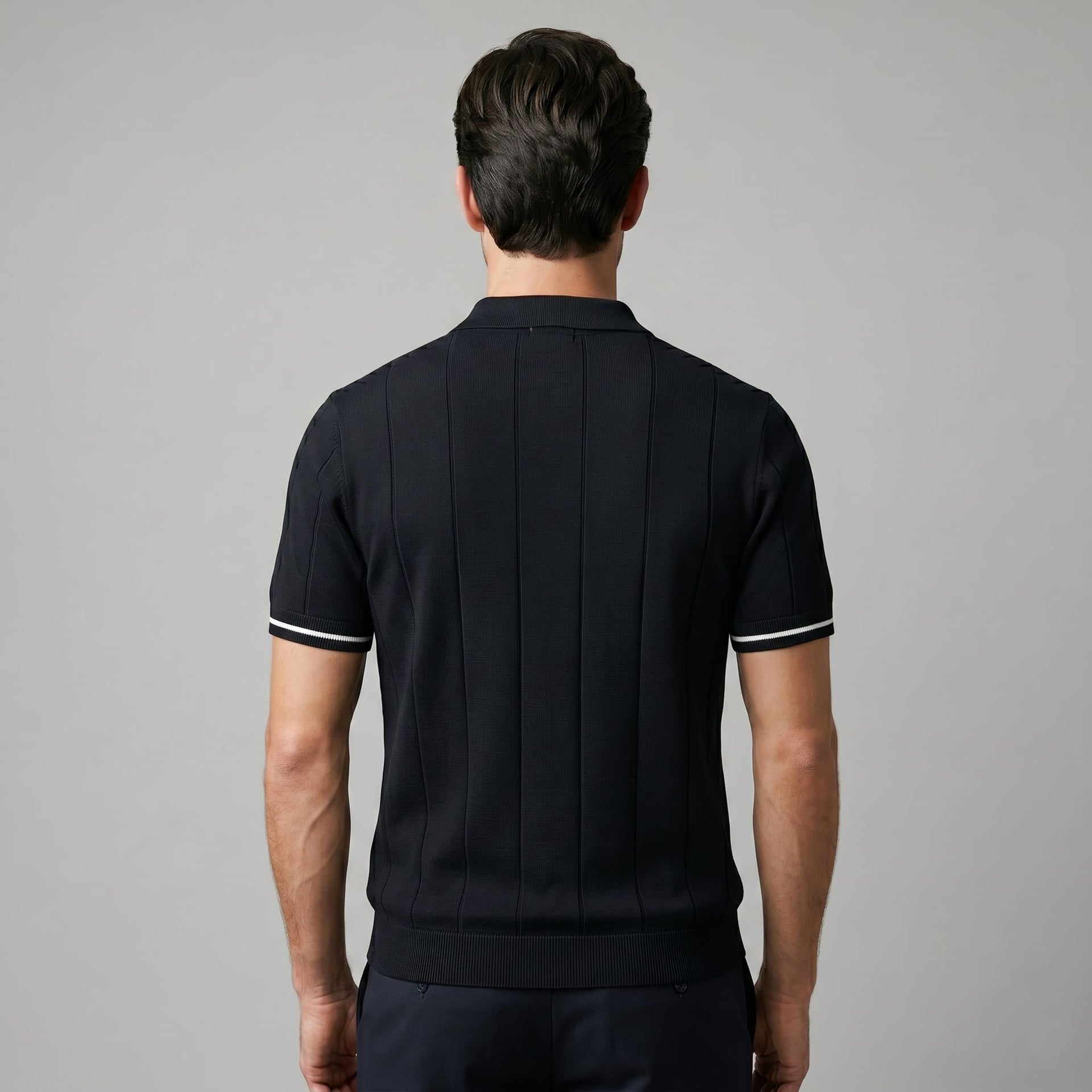 Herren Strickpolo mit Reißverschluss Slim Fit | Quirin