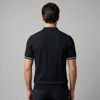 Herren Strickpolo mit Reißverschluss Slim Fit | Quirin