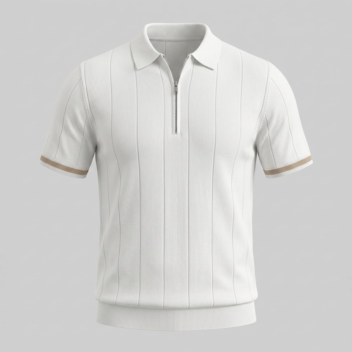 Herren Strickpolo mit Reißverschluss Slim Fit | Quirin_2