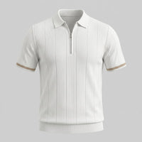 Herren Strickpolo mit Reißverschluss Slim Fit | Quirin
