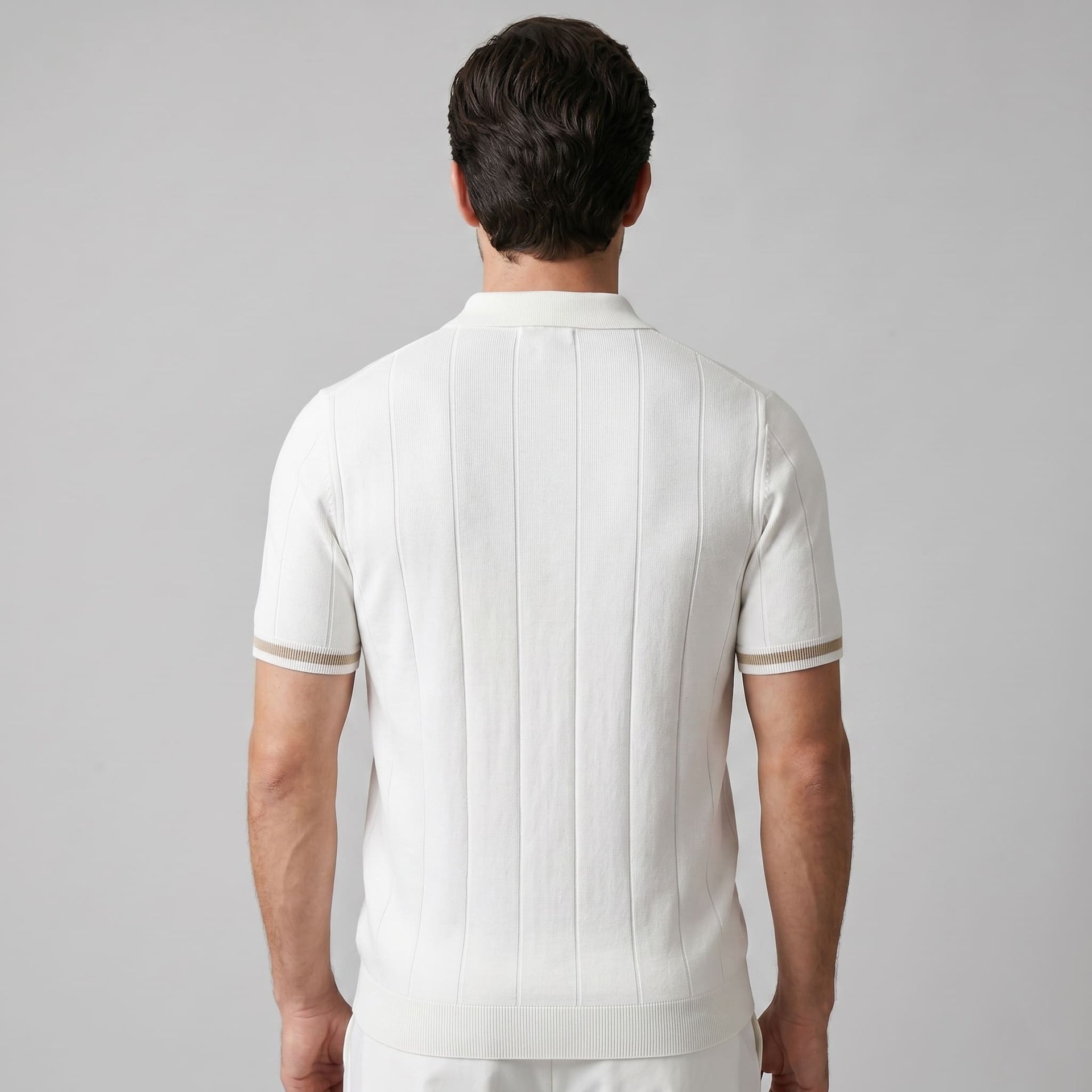 Herren Strickpolo mit Reißverschluss Slim Fit | Quirin