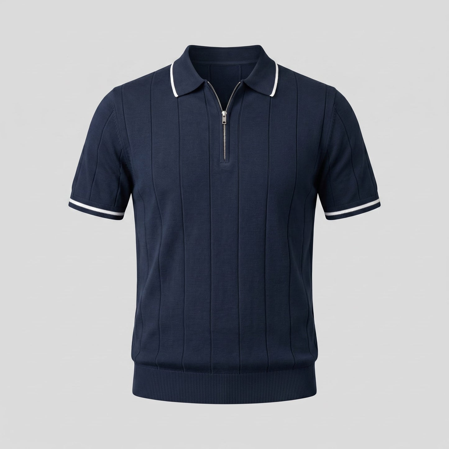 Herren Strickpolo mit Reißverschluss Slim Fit | Quirin_6