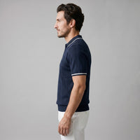 Herren Strickpolo mit Reißverschluss Slim Fit | Quirin