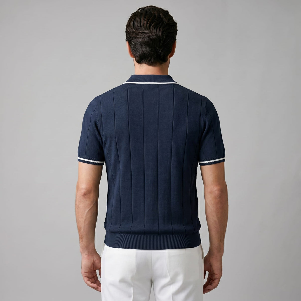 Herren Strickpolo mit Reißverschluss Slim Fit | Quirin_9