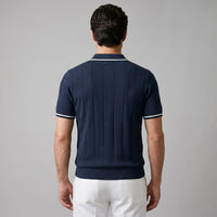 Herren Strickpolo mit Reißverschluss Slim Fit | Quirin