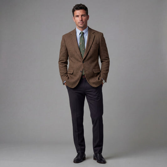 Herren Sakko Fischgrat Regular Fit | Christof_1