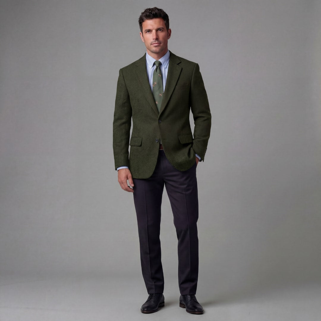 Herren Sakko Fischgrat Regular Fit | Christof