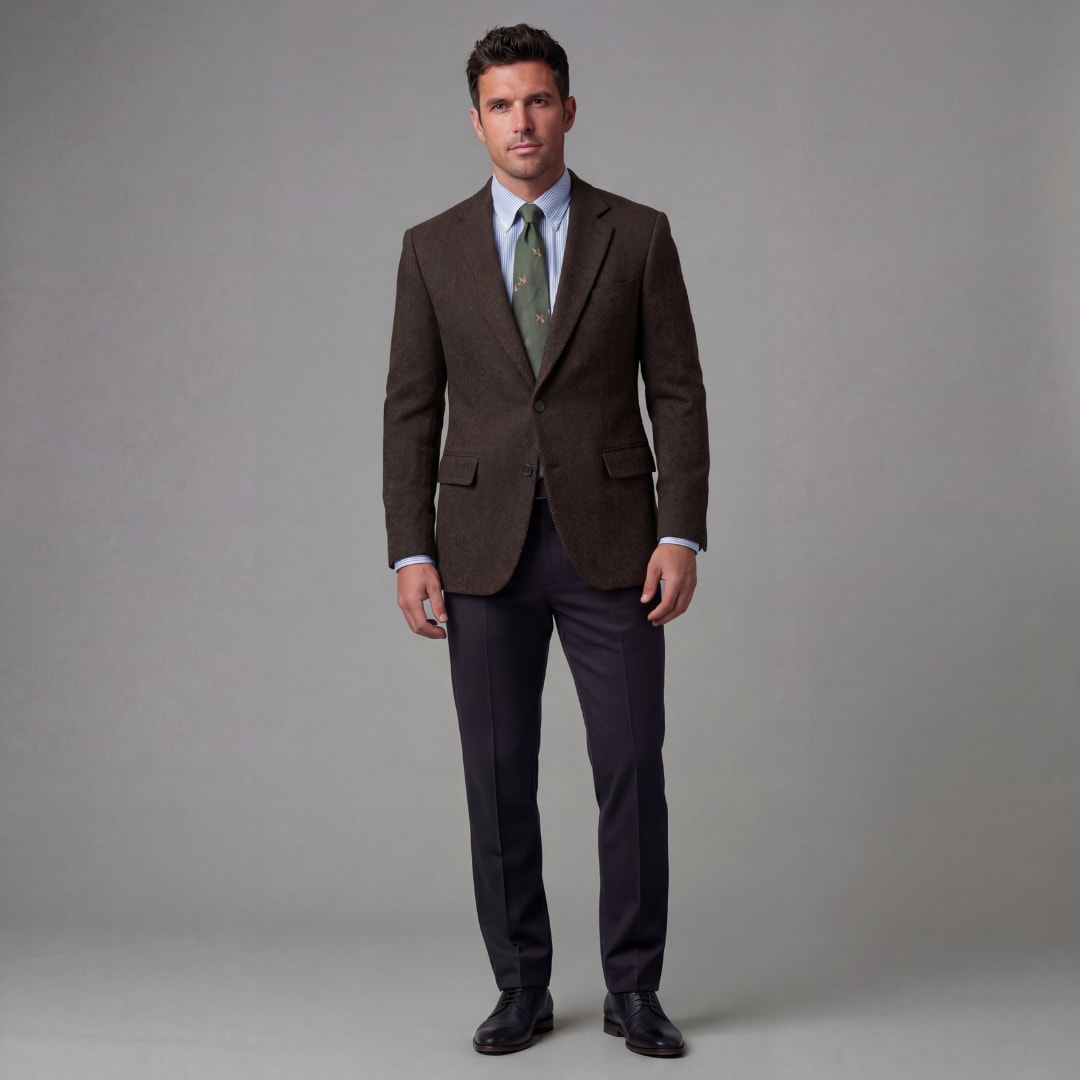 Herren Sakko Fischgrat Regular Fit | Christof_13