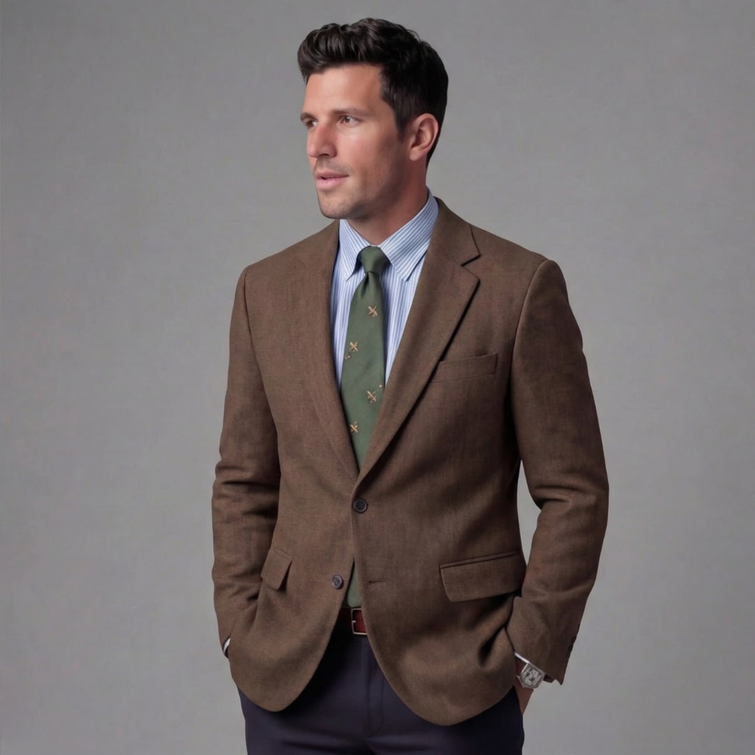 Herren Sakko Fischgrat Regular Fit | Christof_2