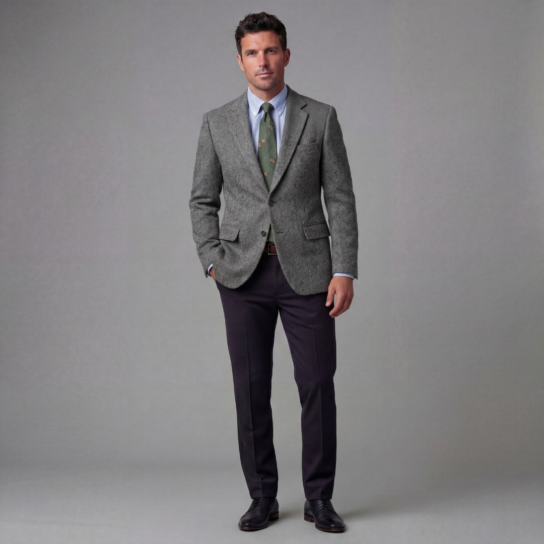 Herren Sakko Fischgrat Regular Fit | Christof