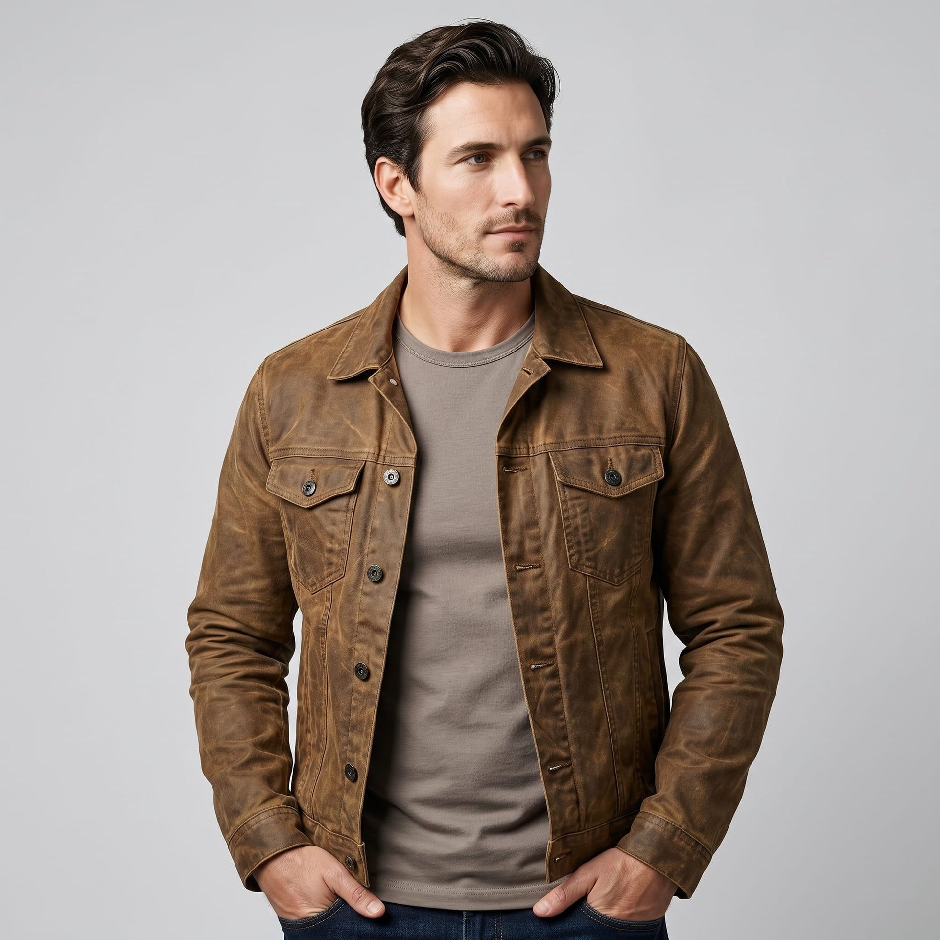 Herren Jeansjacke im Used-Look | Alfred