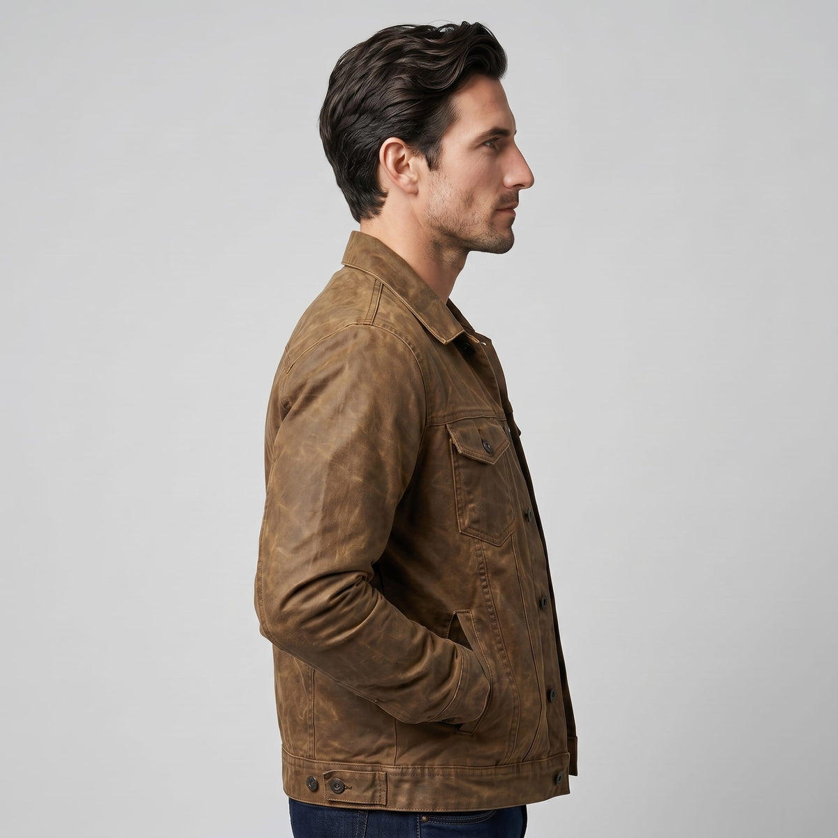 Herren Jeansjacke im Used-Look | Alfred