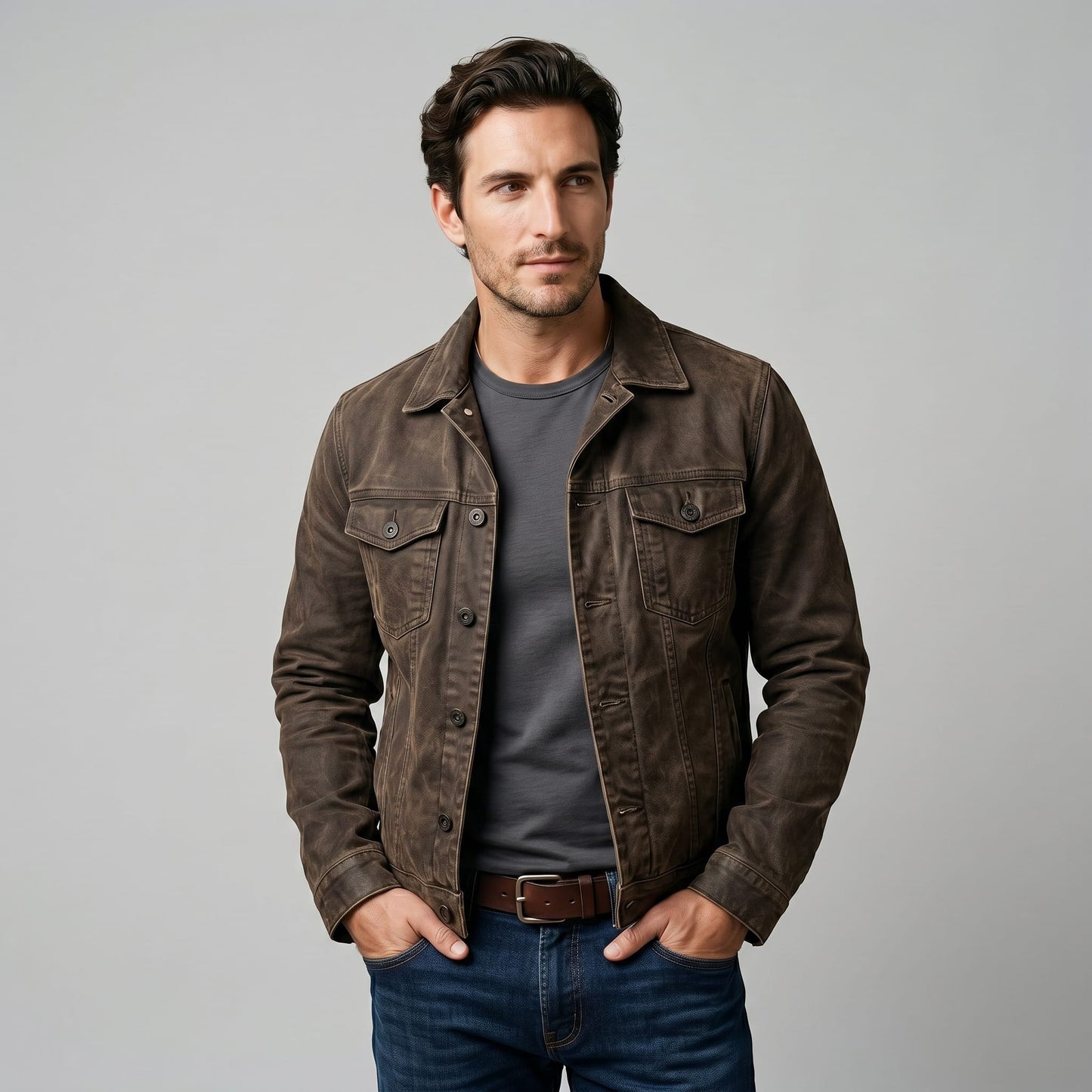 Herren Jeansjacke im Used-Look | Alfred_7